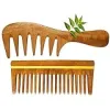 Pure Neem Wooden Comb for Women & Men - Neem Wood Comb for Hair Growth - Wide Tooth Hair comb - Dandruff Comb {Combs} (Hair Care)