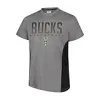 NBA Milwaukee Bucks Men's T-Shirt Athletic Quick Dry Active Tee Shirt, Small, Charcoal {T-Shirts} (Warehouse)