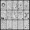 BOOMTOP Pack of 15 Stencils Baby Painting Stencils Baby Shower Bib Stencils for Painting for Fabric Painting Baby Shower Animals Painting Templates for Gender Reveal Party Onesies Body Bag Shirt Shoes {Painting Supplies, Tools & Wall Treatments} (Home Improvement)