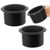 DOITOOL 2PCS Plastic Cup Holder Inserts for Car Replacement Drop in Cup Holder for Boat, Truck, Car, Sofa, Recliner, Poker Table (Black, 11x11x7cm) {Drinks Holders} (Warehouse)