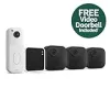 Blink Outdoor 4 (3pk System) + FREE Blink Video Doorbell (White) | Wireless HD Smart Security Bundle | Two-Year Battery Life | DIY Install | Two-Way Talk | Motion Detection | Sync Module 2 Included {Surveillance Cameras} (Amazon Devices)