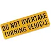 Companion Caravan Do Not Overtake Vehicle Safety Reflective Sticker, Yellow/Black {Decals} (Automotive)