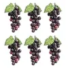 Luckforest Artificial Grapes, 6Pcs Agate Red Simulation Frosted Grape Clusters for Vintage Wedding Favor Wine Decor Faux Fruit Props Grape Vines Garland Decorations {Artificial & Dried Flora} (Warehouse)