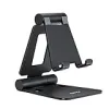 Nulaxy Dual Folding Cell Phone Stand, Fully Adjustable Foldable Desktop Phone Holder Cradle Dock Compatible with Phone 15 14 13 12 11 Pro Xs Xs Max Xr X 8, Nintendo Switch, All Phones {Stands} (Mobile)
