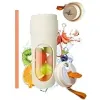 Portable Blender Cup, 15oz Mini Juicer, Shake and Smoothie Maker, Upgraded 2 Lids (Juicing & Drinking), 12 Blades, Usb Rechargeable Blender for Camping/Travel/College dorm (01 Orange) {Jug Blenders} (Kitchen Appliances)