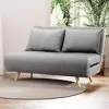 Artiss Folding Sofa Bed,Linen Convertible Sofas Chair with Pillow,2 Seater Fold Out Recliner Couch Lounge for Living Room Bedroom, Futon Pull Out Sleeper Sofabed with Sturdy Metal Frame Home Office {Sofas & Couches} (Furniture)