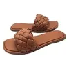 MZYU Women's Cute Braided Flat Sandals – Comfortable Summer Slip On Fashion Shoes for Casual Shopping & Beach Essentials (Brown, Adult, Women, 10, Numeric, US Footwear Size System, Wide) {Fashion Sandals} (Shoes)