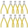 BOOSDEN Wire Cutters 10 PACK, 6-inch Side Cutters, Wire Snips Cutters, Small Wire Cutters, Wire Cutting Tools, Spring Loaded Flush Cut for Floral, Crafting, Plastics, Zip Tie {Pliers} (Power Tools)