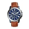 Fossil Men's Grant Watch, FS5151, Blue, 44 mm {Wrist Watches} (Watches)