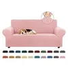 KEKUOU Stretch Loveseat Sofa Cover Slipcover,Couch Covers for 2 Cushion Couch Sofa (55"-79") Furniture Protector Sofa with Elastic Bottom for Kids,Dog. Jacquard Small Checked (Medium,Dusty Pink) {Sofa Slipcovers} (Warehouse)