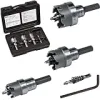 Klein Tools 31872 Heavy Duty Hole Saw Kit, Includes Carbide Hole Cutters and Pilot Bit in Rust-Proof Molded Plastic Case, 4-Piece {Drill Accessories} (Power Tools)